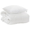 Vidaxl het duvet voor elk seizoen met kussen 2 pcs wit microvezel