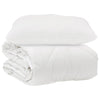 Vidaxl dekbed met kussen 2 pcs wit microvezel