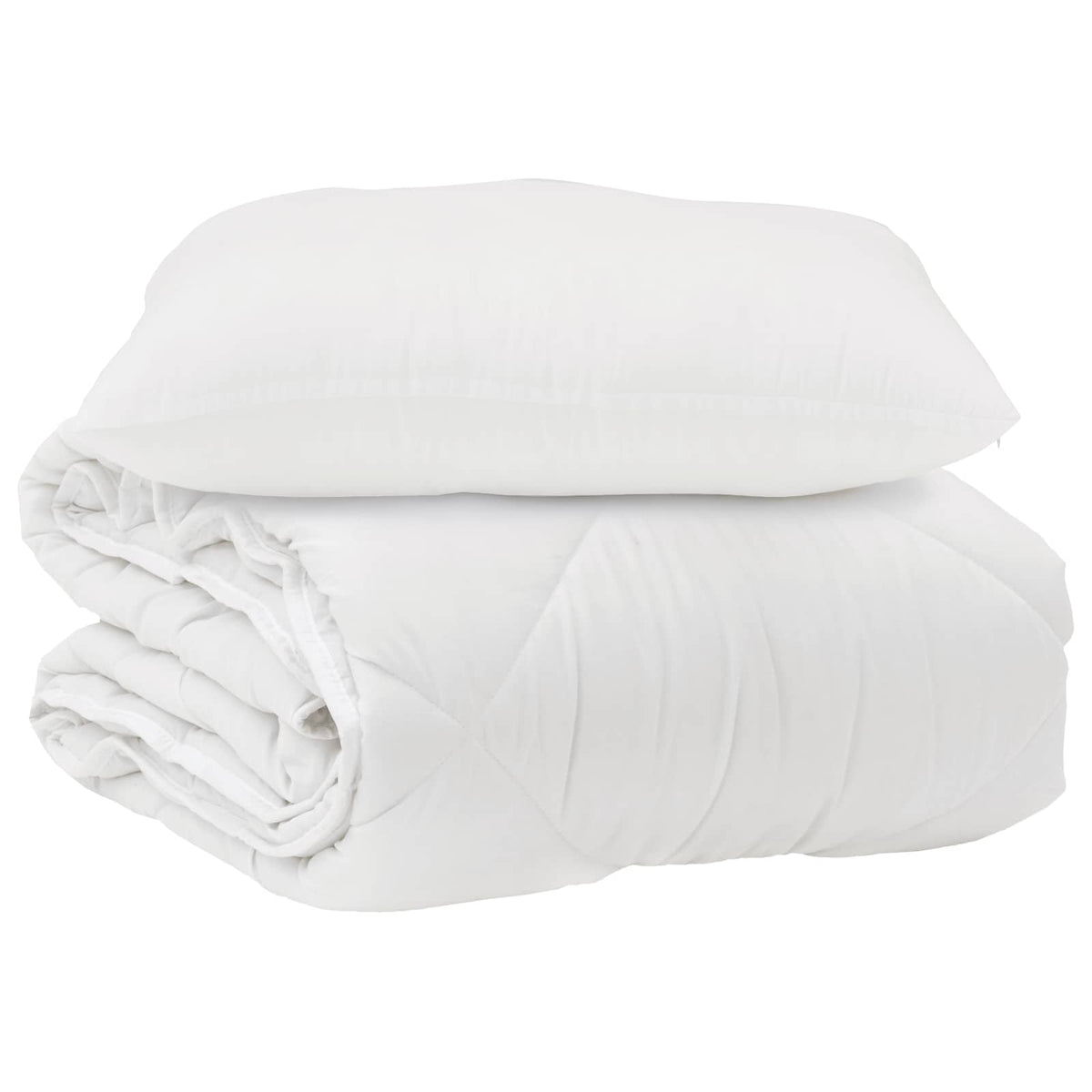 Vidaxl dekbed met kussen 2 st wit microvezel