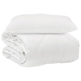 Vidaxl dekbed met kussen 2 st wit microvezel - afbeelding 2