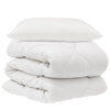 Vidaxl dekbed met kussen 2 pcs wit microvezel