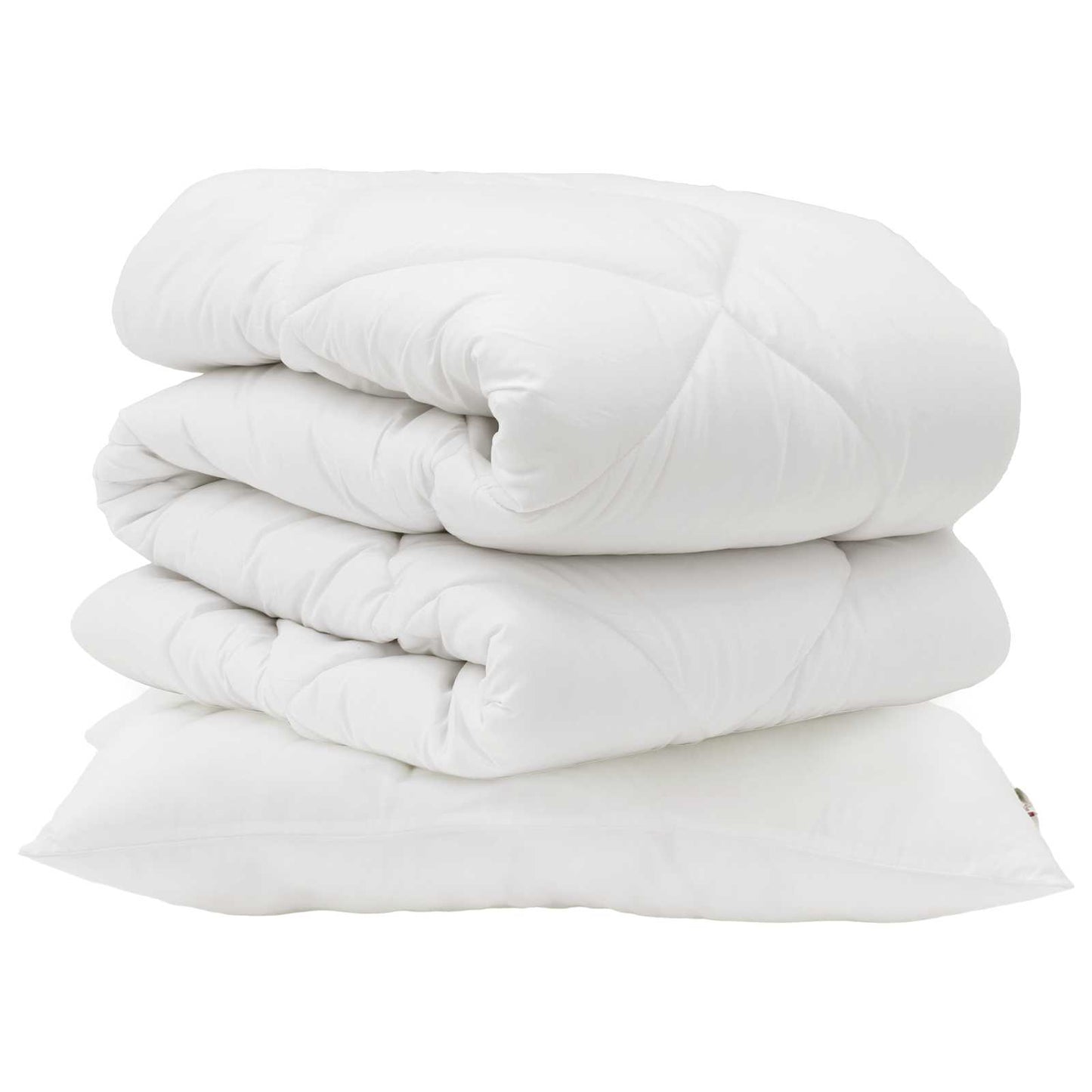 Vidaxl dekbed met kussen 2 pcs wit microvezel