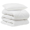 Vidaxl dekbed met kussen 2 pcs wit microvezel