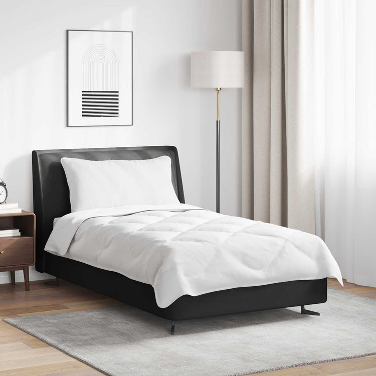 Vidaxl dekbed met kussen 2 st wit microvezel
