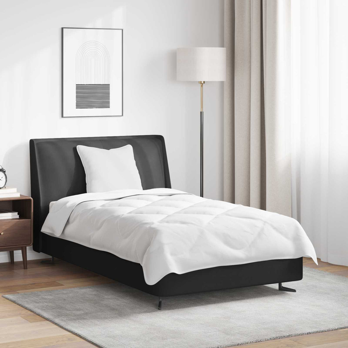Vidaxl dekbed met kussen 2 st wit microvezel