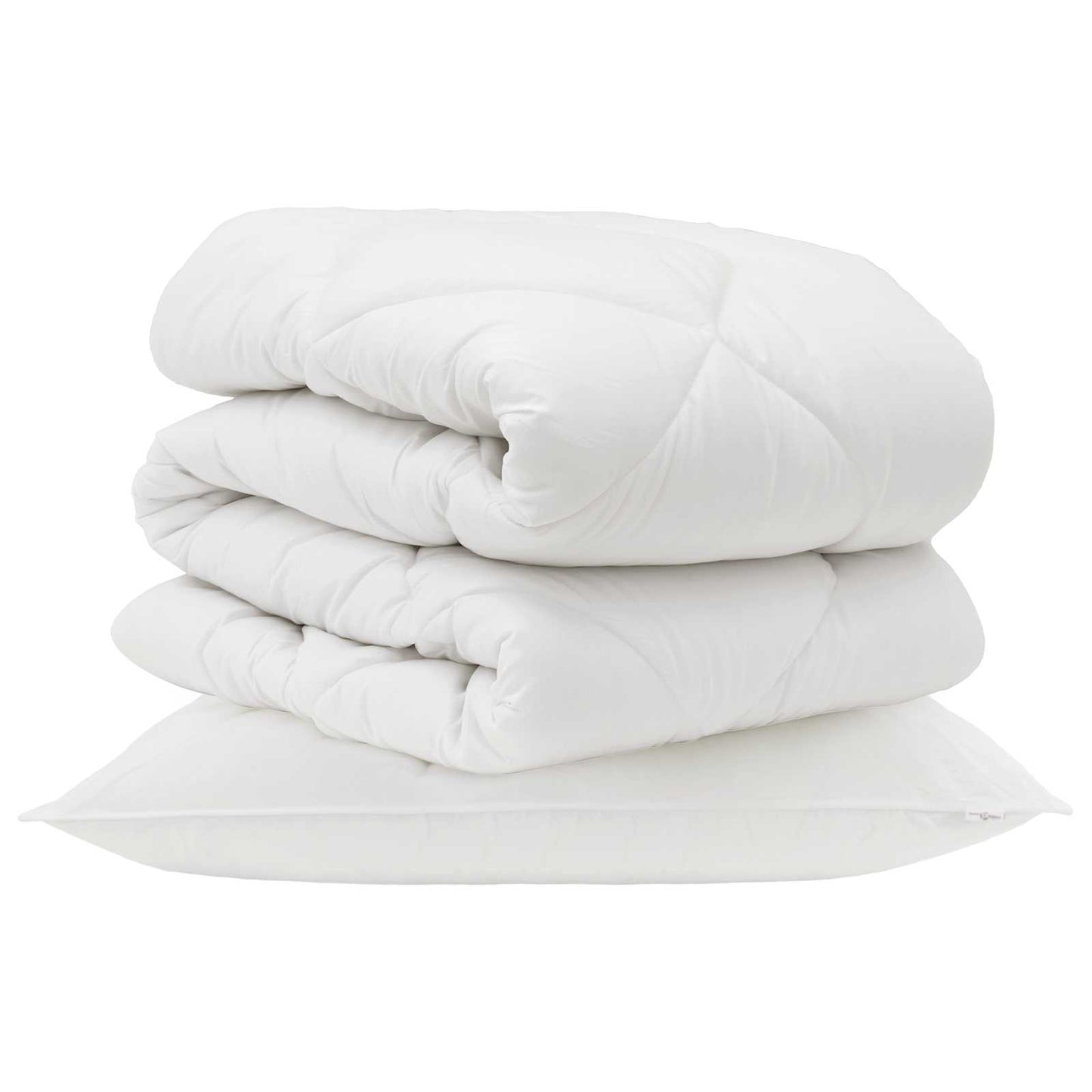 Vidaxl dekbed met kussen 2 pcs wit microvezel