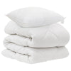 Vidaxl dekbed met kussen 2 pcs wit microvezel