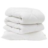 Vidaxl dekbedset met kussen 2 st wit microvezel - afbeelding 2