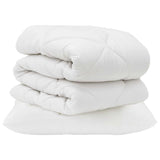 Vidaxl dekbedset met kussen 2 st wit microvezel - afbeelding 2