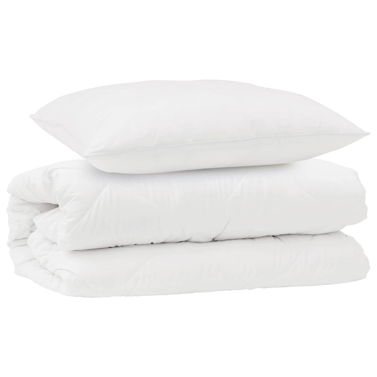 Vidaxl dekbed set met kussen 2 st wit microfibre