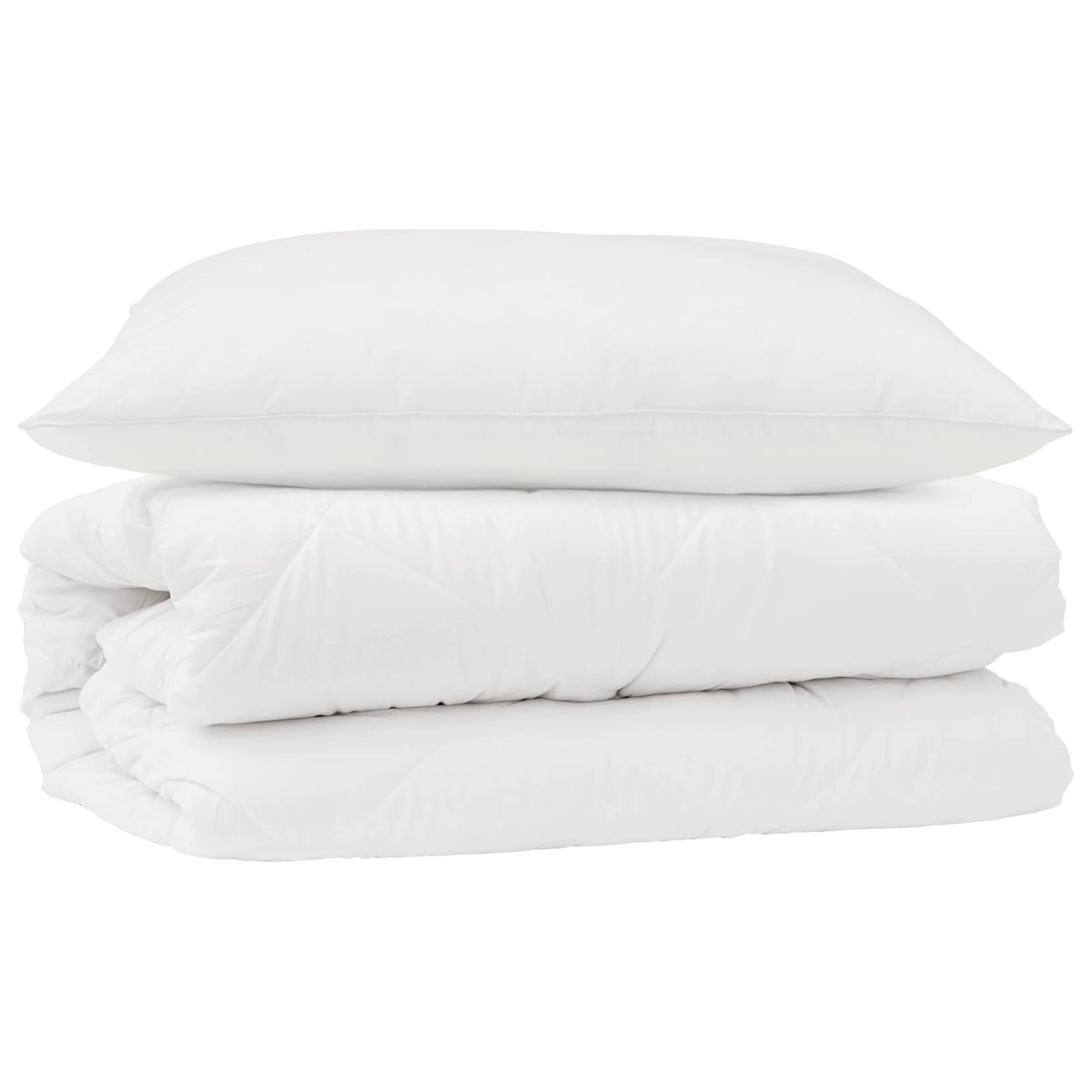 Vidaxl dekbed set met kussen 2 st wit microfibre
