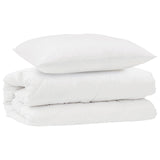 Vidaxl dekbed set met kussen 2 st wit microfibre - afbeelding 2