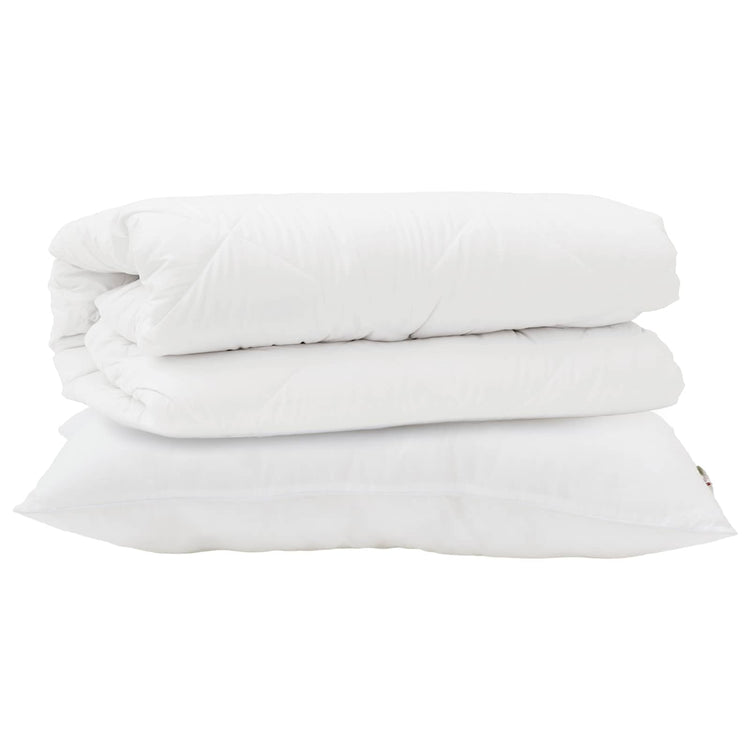 Vidaxl dekbed set met kussen 2 pcs wit microfibre