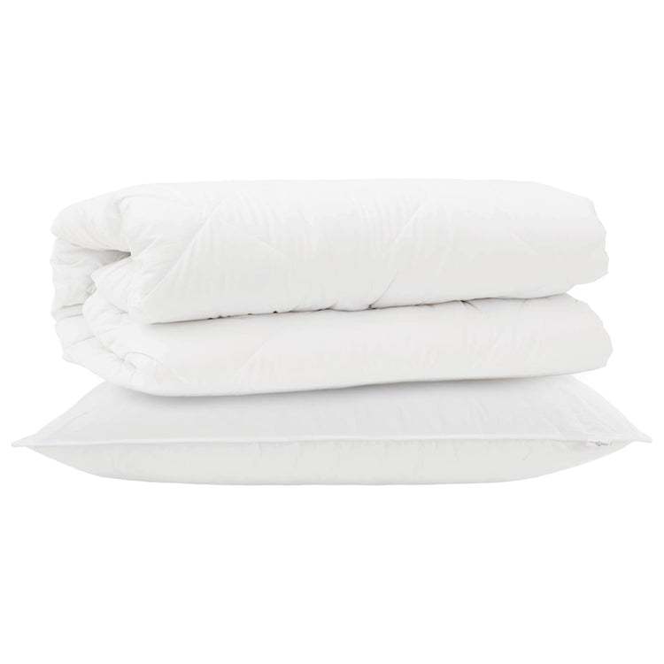 Vidaxl dekbed set met kussen 2 pcs wit microfibre