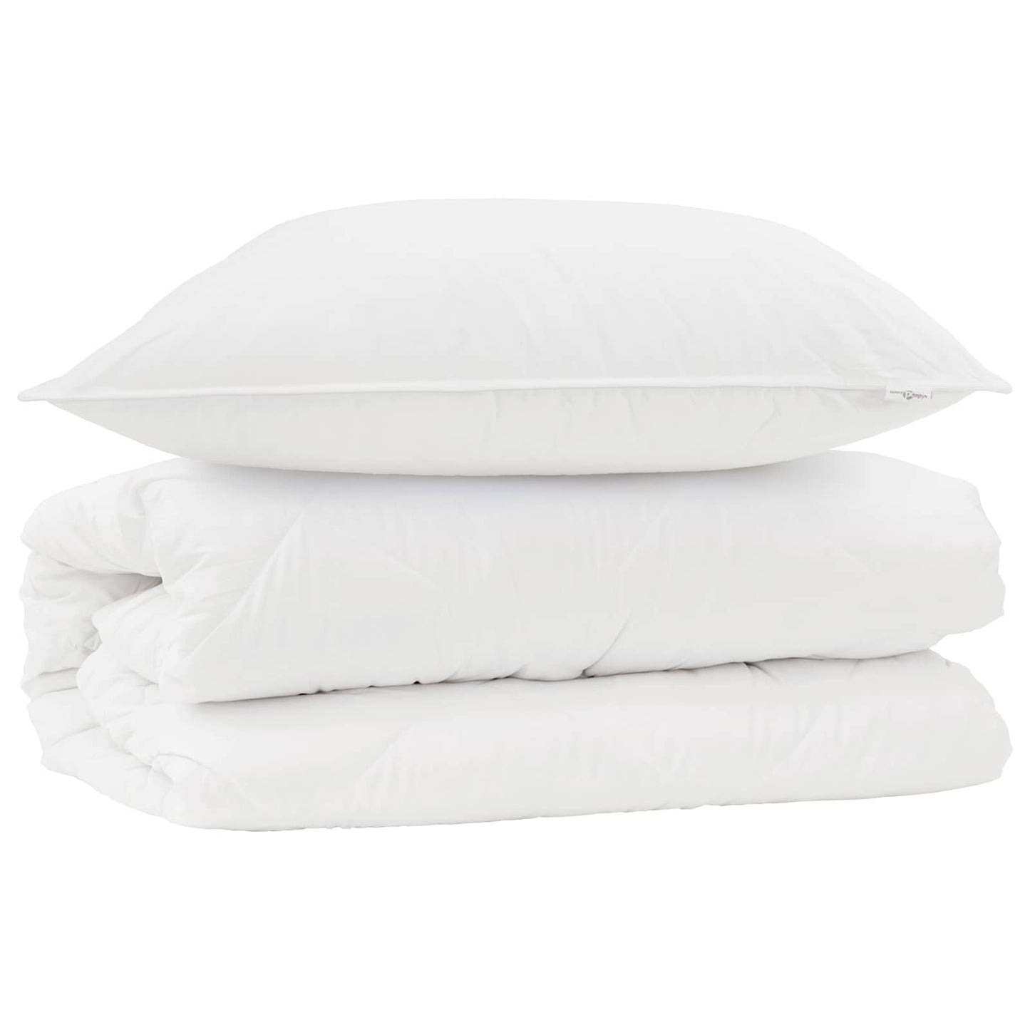 Vidaxl dekbed set met kussen 2 pcs wit microfibre