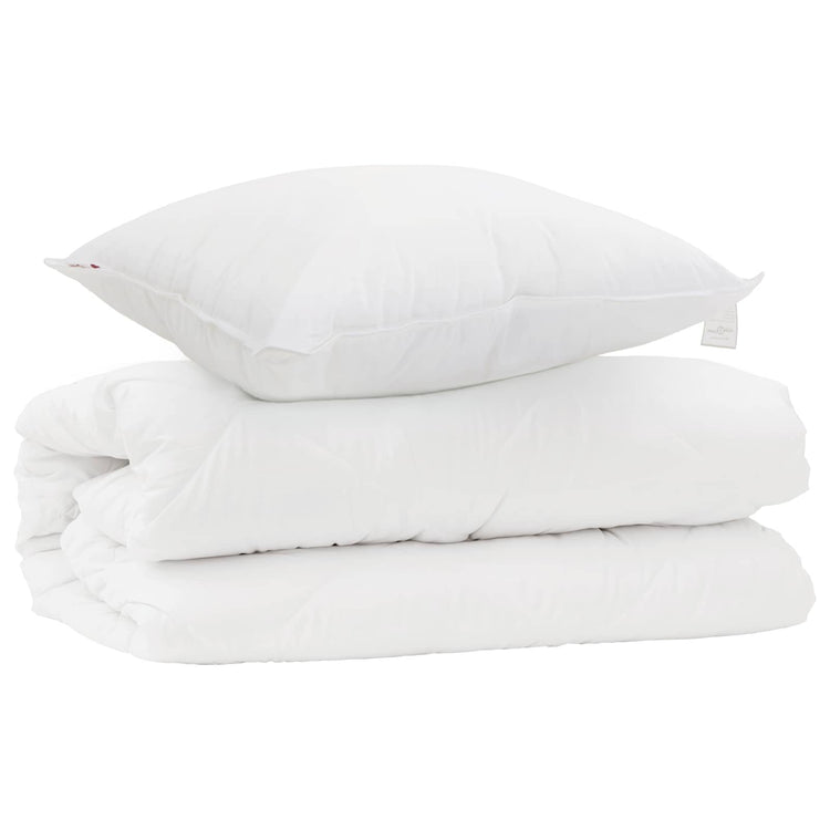 Vidaxl dekbed set met kussen 2 st wit microfibre