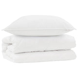 Vidaxl dekbed set met kussen 2 st wit microfibre - afbeelding 2