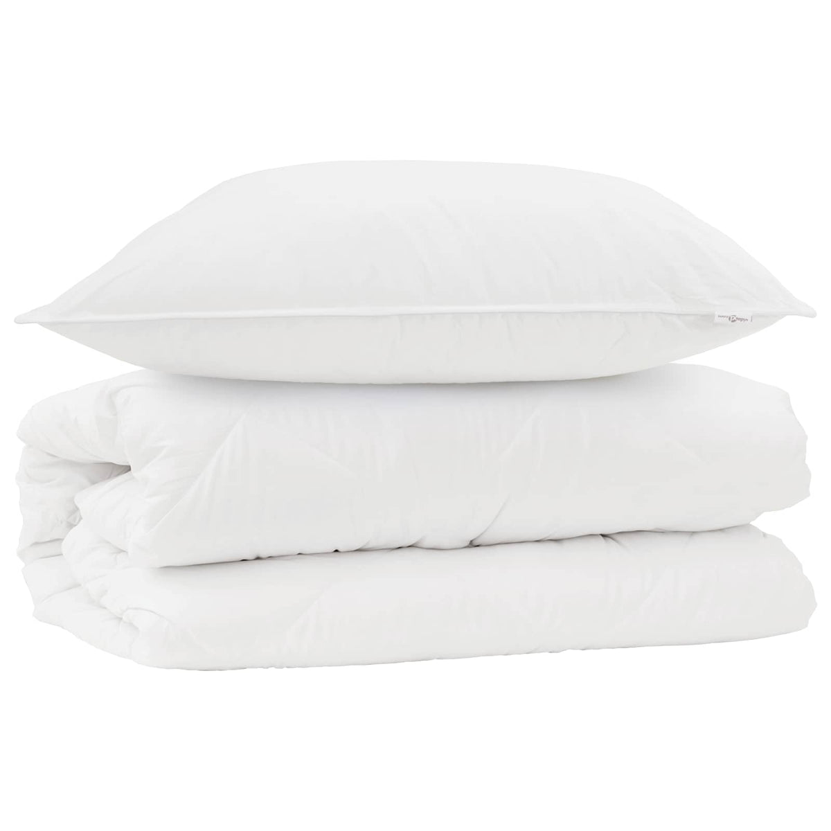 Vidaxl dekbed set met kussen 2 st wit microfibre