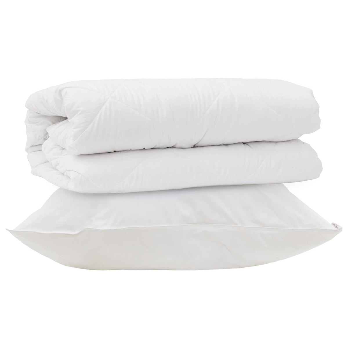 Vidaxl dekbed set met kussen 2 st wit microfibre