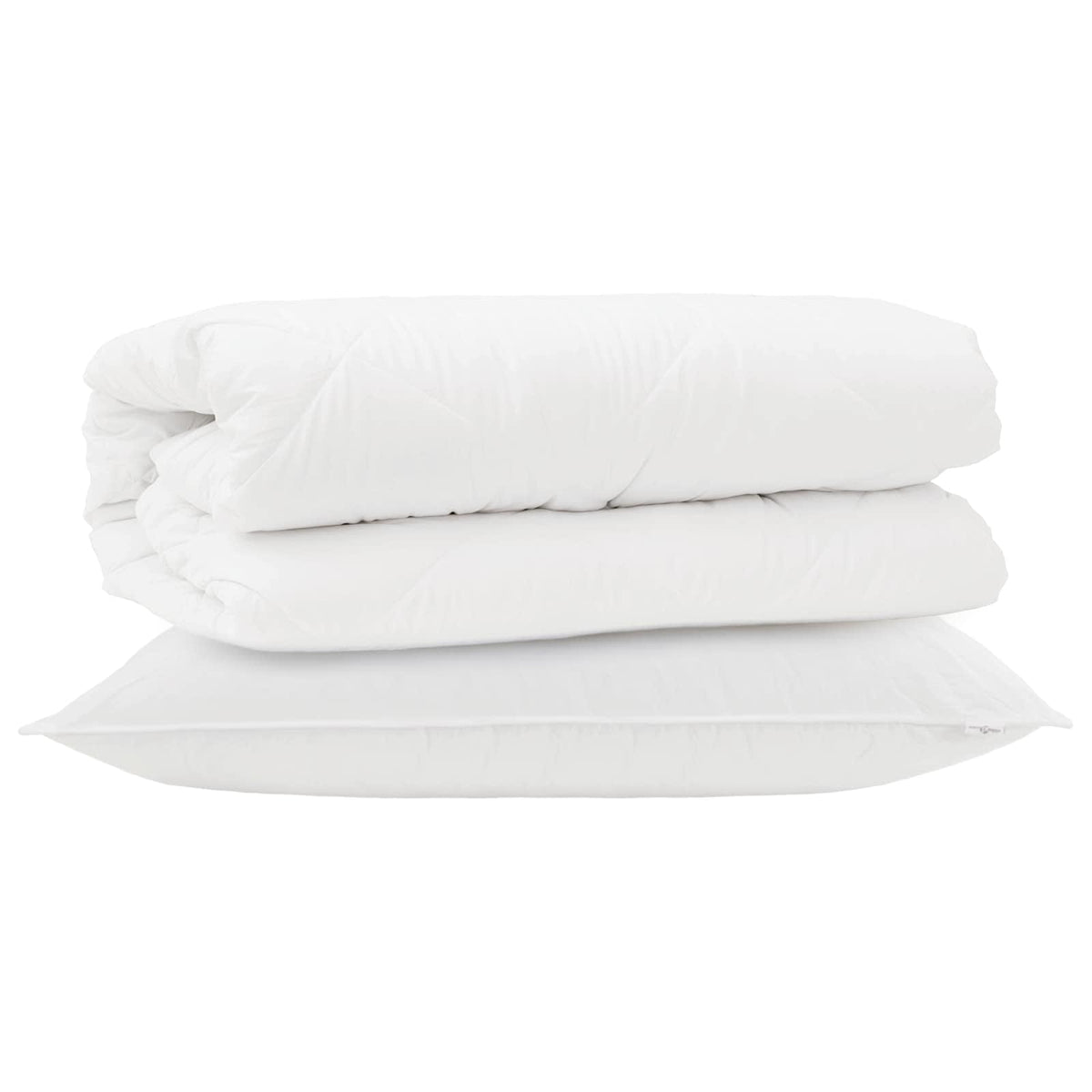 Vidaxl dekbed set met kussen 2 st wit microfibre