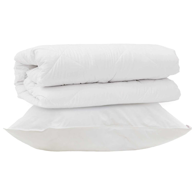 Vidaxl dekbed set met kussen 2 st wit microfibre