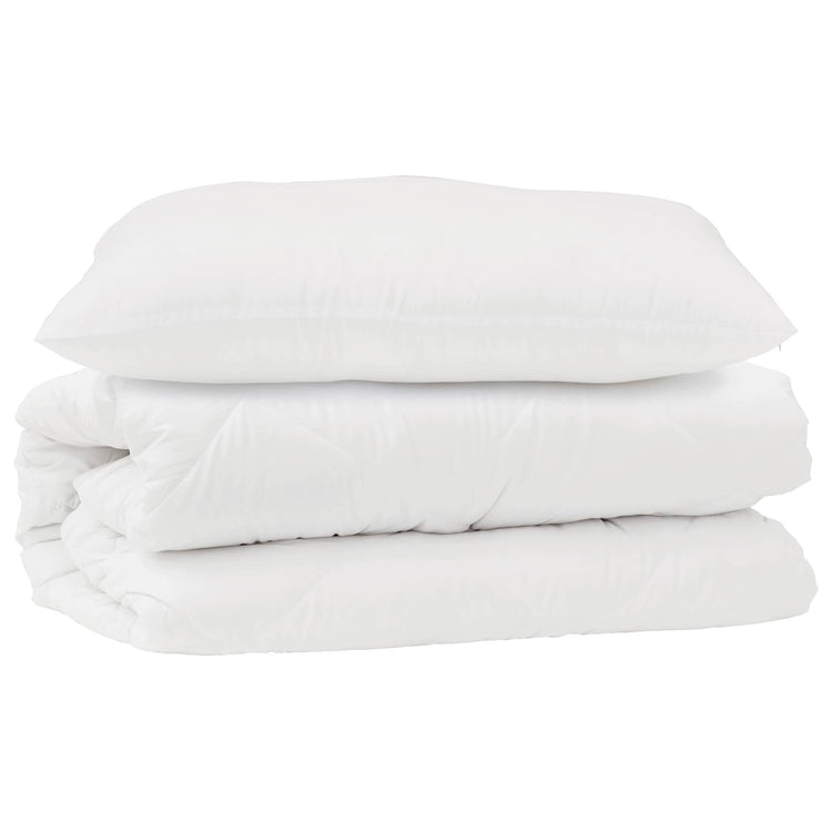 Vidaxl dekbed set met kussen 2 pcs wit microfibre