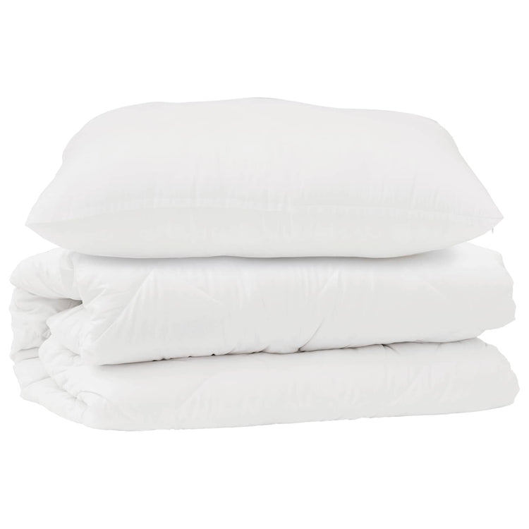 Vidaxl dekbed set met kussen 2 pcs wit microfibre