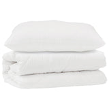 Vidaxl dekbed set met kussen 2 st wit microfibre - afbeelding 2