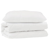 Vidaxl dekbed set met kussen 2 st wit microfibre - afbeelding 2