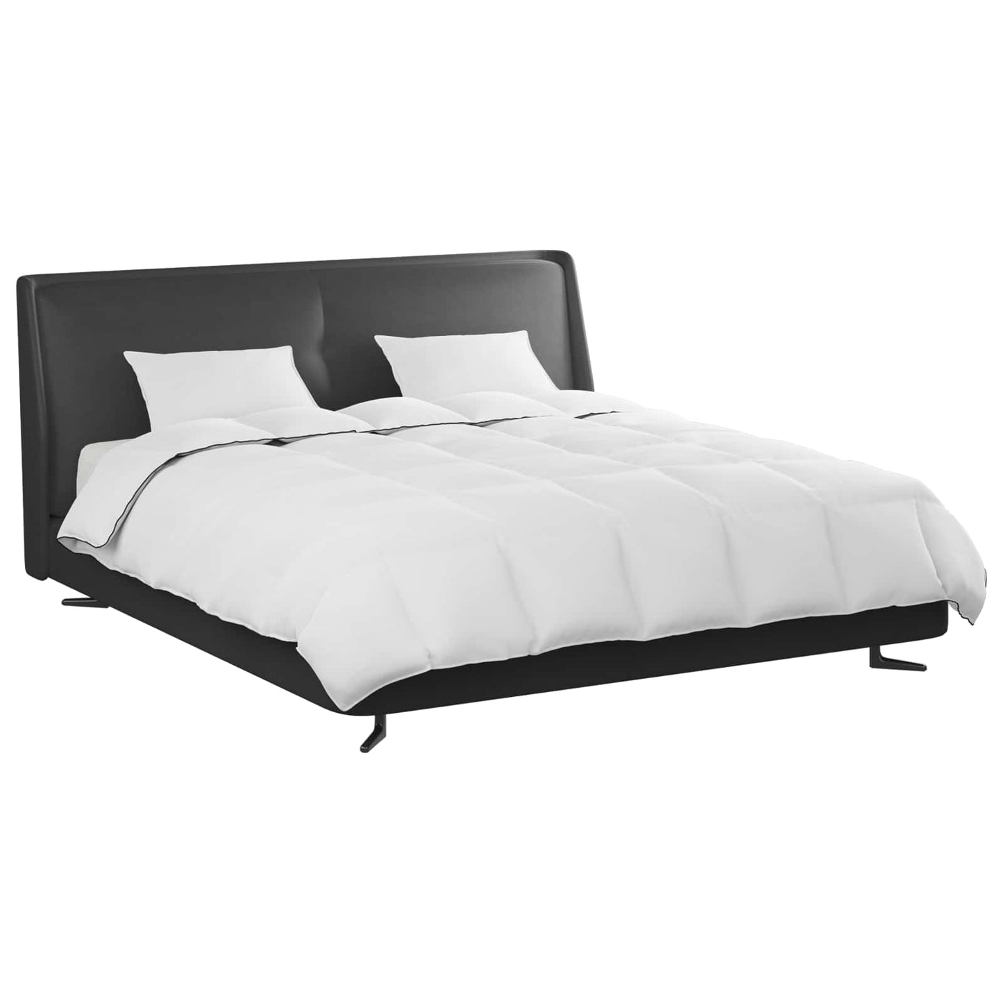 Vidaxl winter dekbed met kussen 3 pcs wit donsveertjes