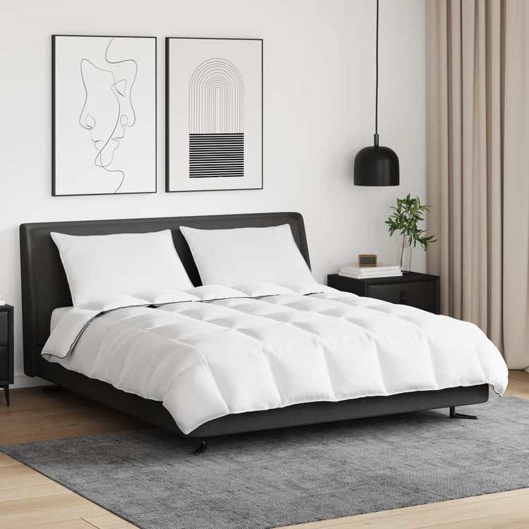 Vidaxl winter dekbed met kussen 3 st wit donsveertjes