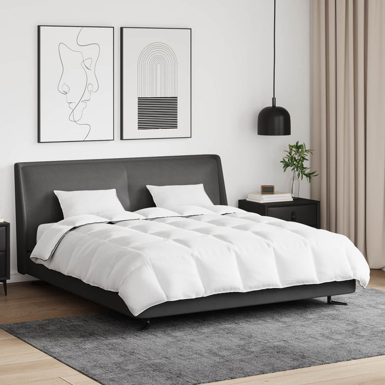 Vidaxl winter dekbed met kussen 3 st wit donsveertjes