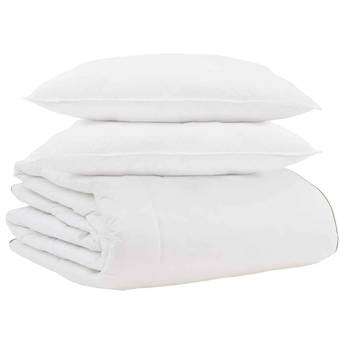 Vidaxl winter dekbed met kussen 3 st wit donsveertjes