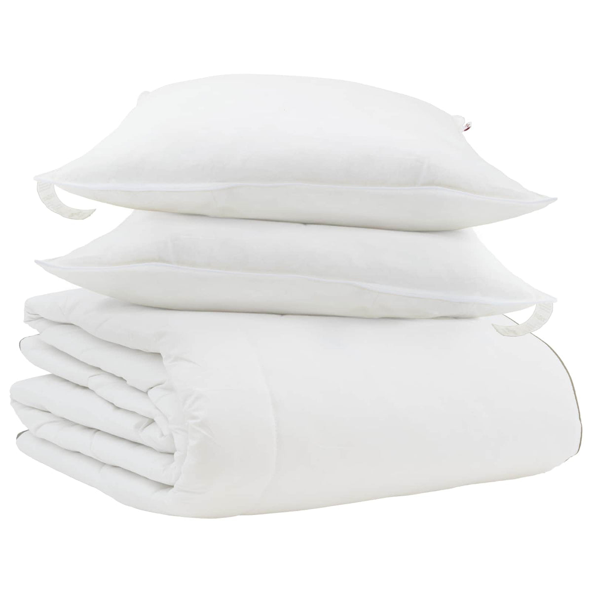Vidaxl winter dekbed met kussen 3 st wit donsveertjes