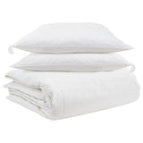 Vidaxl dekbed set met kussen 3 pcs wit donsveertjes - afbeelding 2