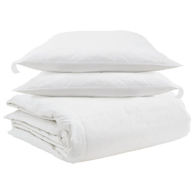Vidaxl dekbed set met kussen 3 pcs wit donsveertjes