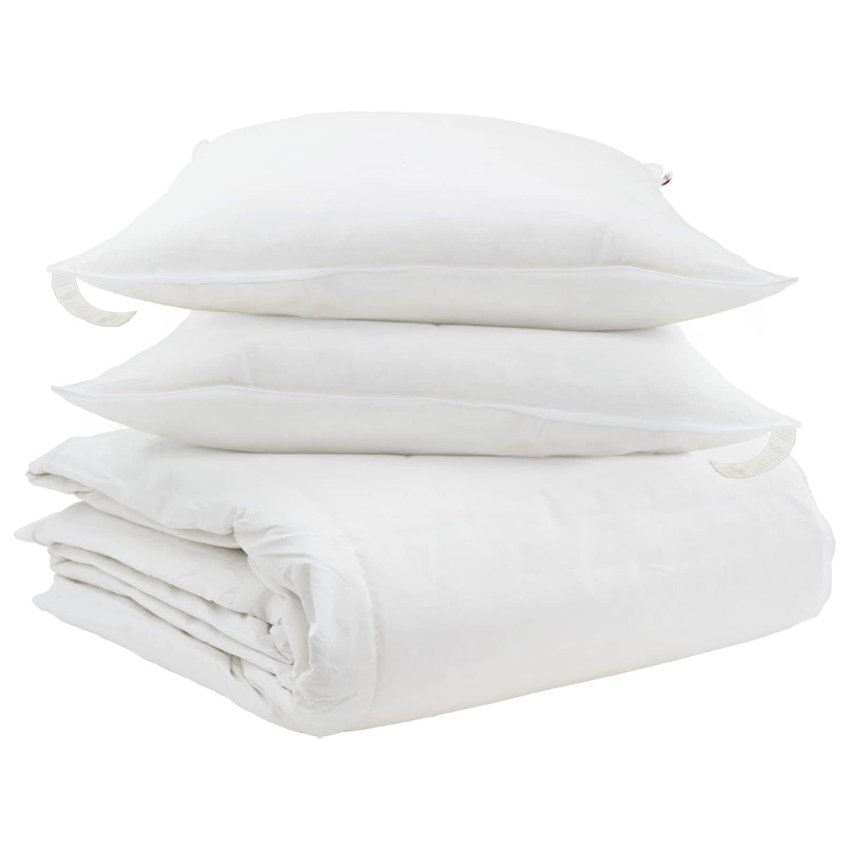 Vidaxl dekbed set met kussen 3 st wit donsveertjes