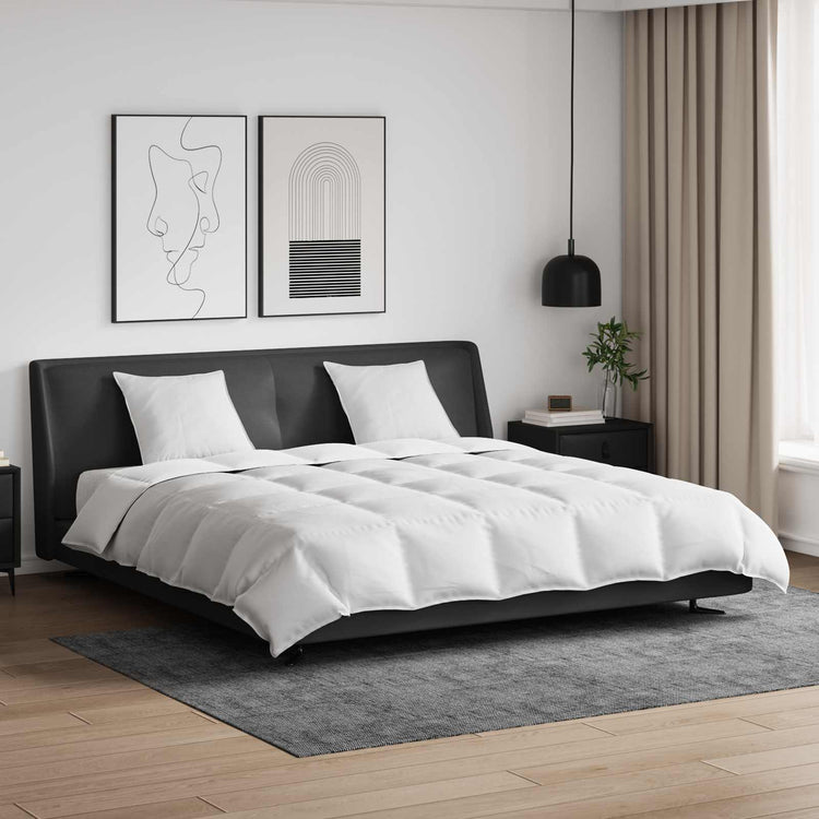 Vidaxl dekbed set met kussen 3 st wit donsveertjes
