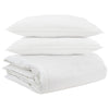 Vidaxl dekbed set met kussen 3 pcs wit donsveertjes