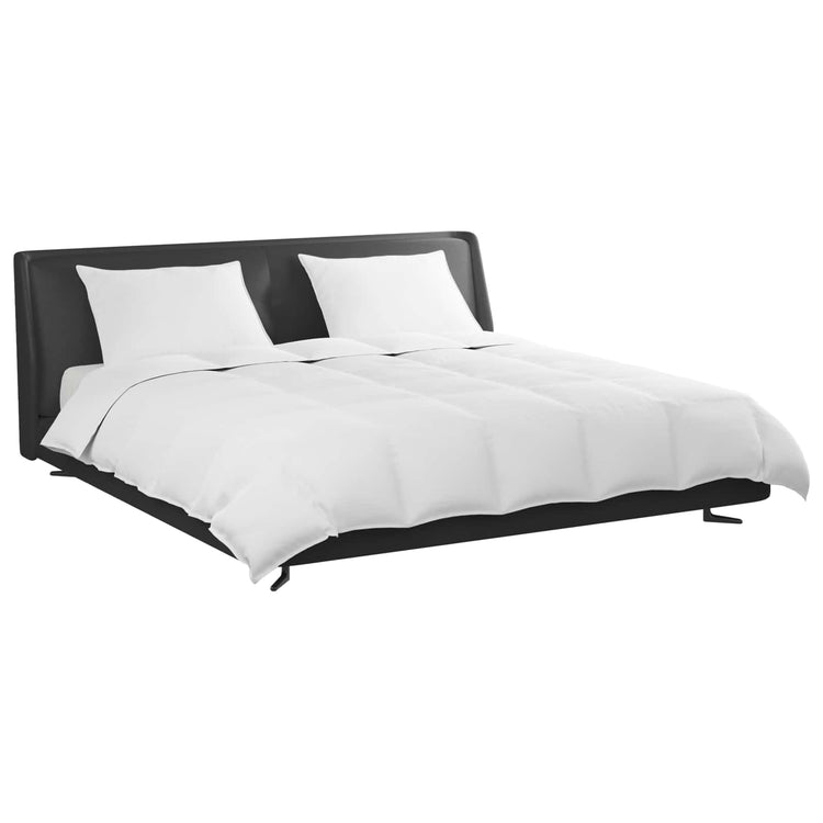 Vidaxl dekbed set met kussen 3 st wit donsveertjes