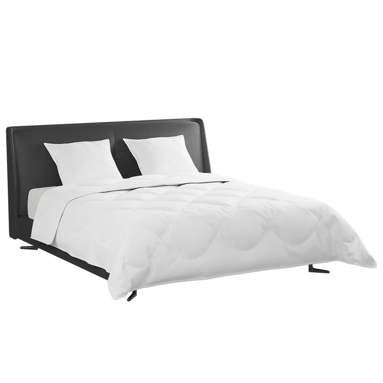 Vidaxl dekbed set met kussen 3 st wit donsveertjes