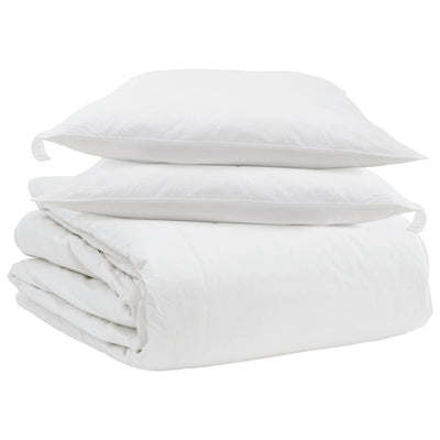 Vidaxl dekbed set met kussen 3 pcs wit donsveertjes