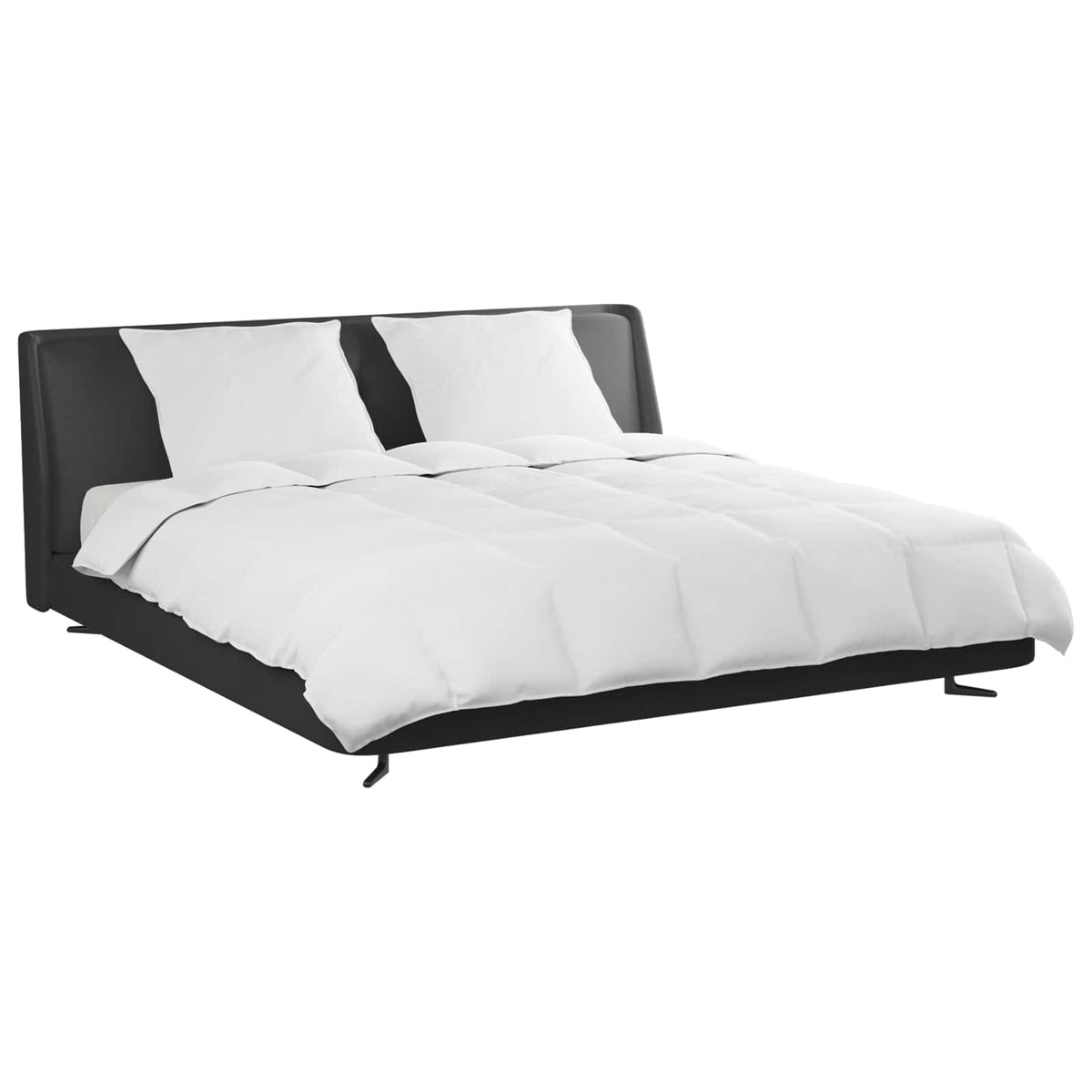 Vidaxl dekbed set met kussen 3 st wit donsveertjes