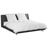 Vidaxl dekbed set met kussen 3 st wit donsveertjes - afbeelding 3