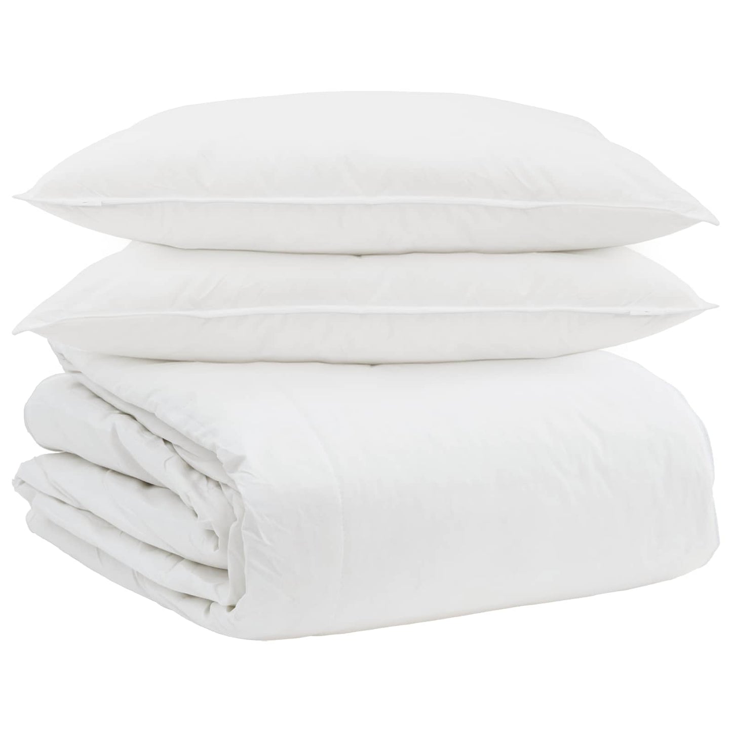 Vidaxl dekbed set met kussen 3 pcs wit donsveertjes