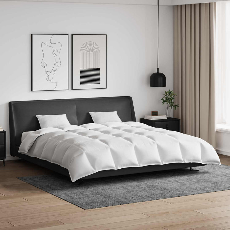 Vidaxl dekbed set met kussen 3 st wit donsveertjes