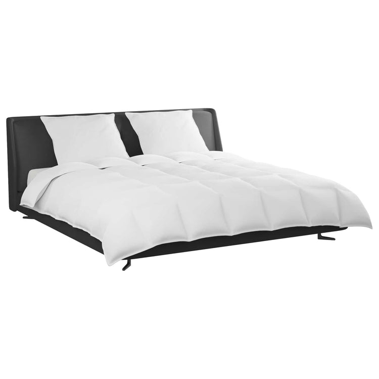 Vidaxl dekbed set met kussen 3 st wit donsveertjes