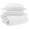 Vidaxl dekbed set met kussen 3 pcs wit donsveertjes