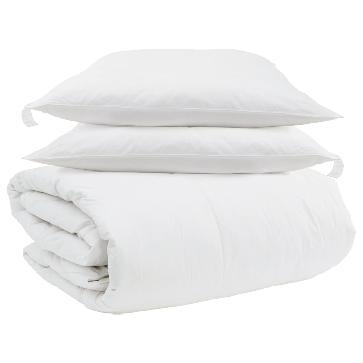 Vidaxl dekbed set met kussen 3 pcs wit donsveertjes