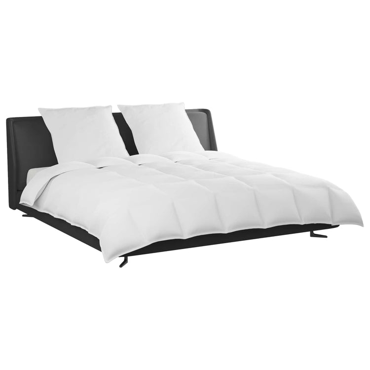 Vidaxl dekbed set met kussen 3 st wit donsveertjes
